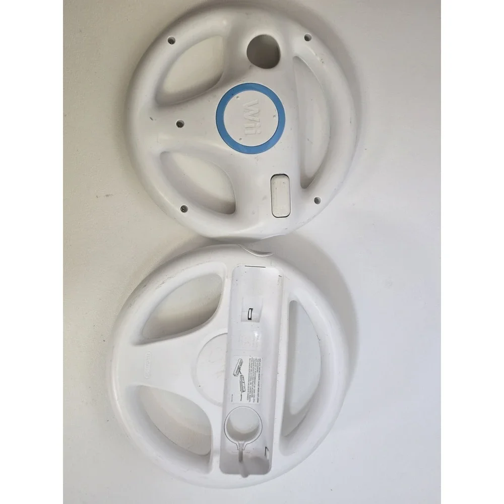 2x Genuine OEM Mario Kart Racing Steering Wheel - Nintendo Wii - Game Controller